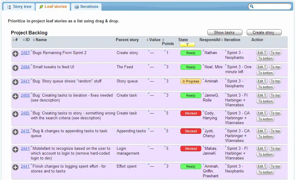 WebツールまたはWebアプリAgilefantをダウンロードする