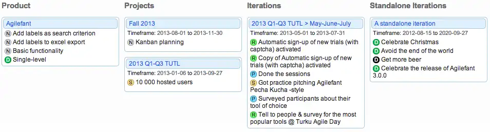 Download web tool or web app Agilefant