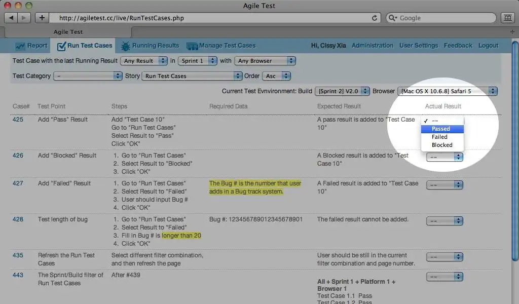 Download web tool or web app Agile Test