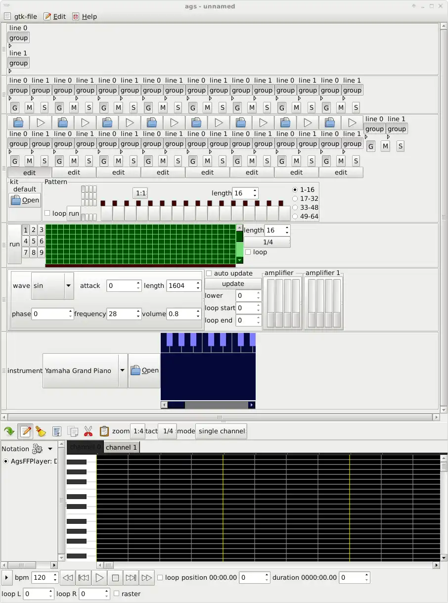 웹 도구 또는 웹 앱 AGS - 고급 Gtk+ 시퀀서 다운로드