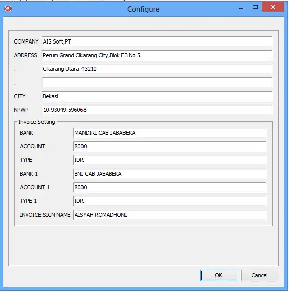 Download web tool or web app Ais Invoice System