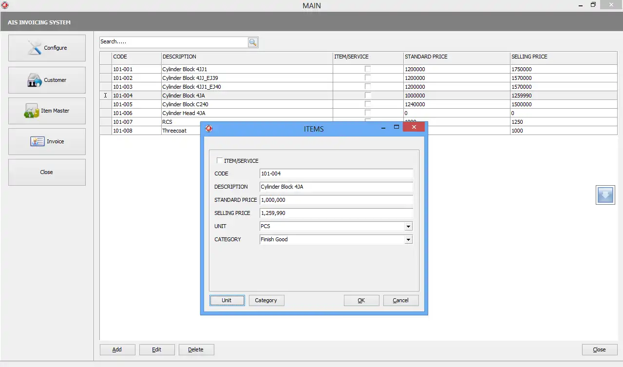 Download web tool or web app Ais Invoice System