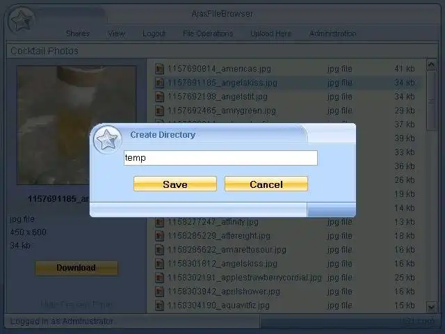 Download web tool or web app Ajax File Browser