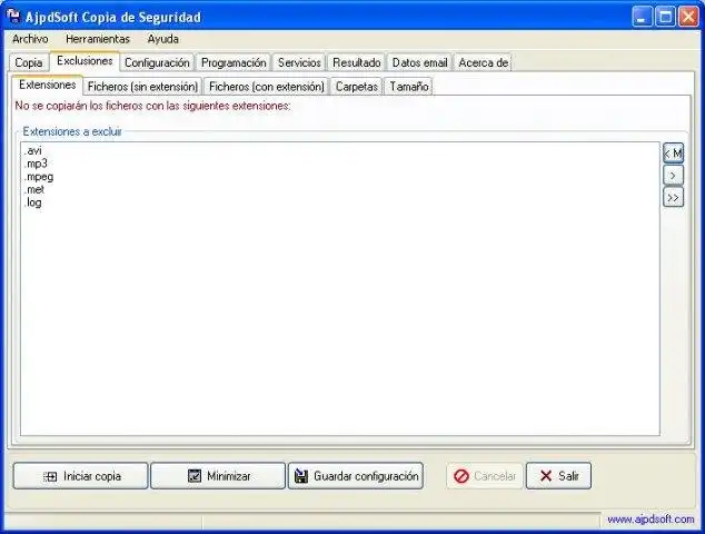 Download web tool or web app AjpdSoft Backup Assistant