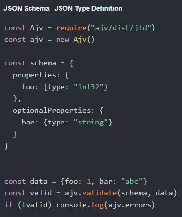 ดาวน์โหลดเครื่องมือเว็บหรือโปรแกรมตรวจสอบสคีมา Ajv JSON ของเว็บแอป