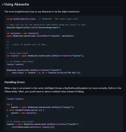 Download web tool or web app Akavache