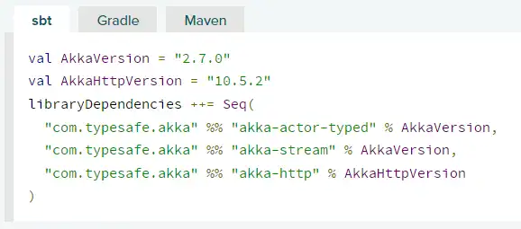 Web aracını veya web uygulamasını indirin Akka HTTP