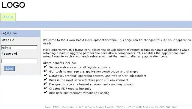 ดาวน์โหลดเครื่องมือเว็บหรือเว็บแอพ Akorn Rapid Development System