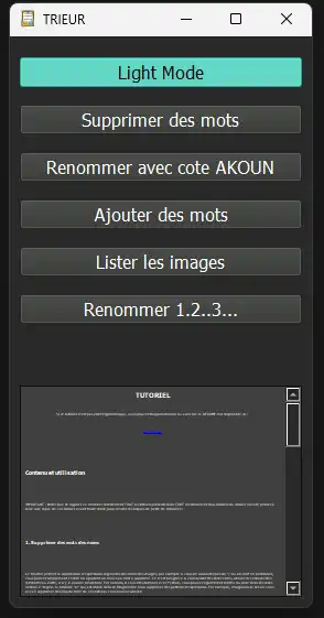 Download web tool or web app AKOUN trieur