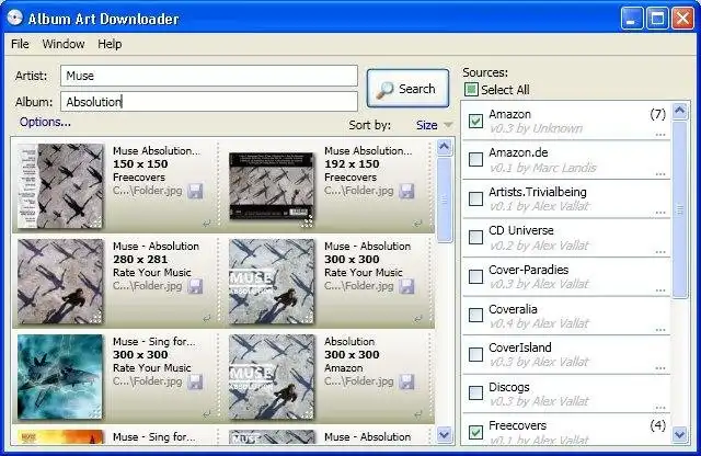 Web aracını veya web uygulamasını indirin Album Art Downloader