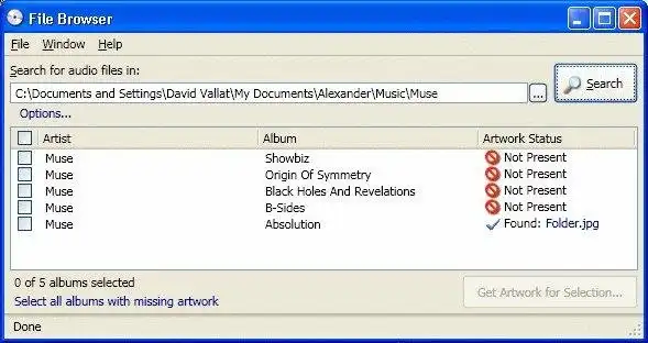 Download web tool or web app Album Art Downloader