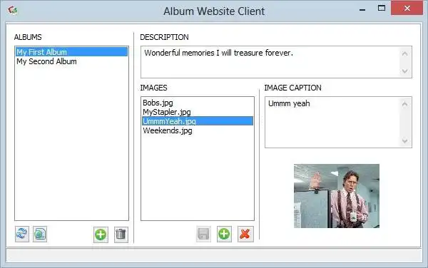 Завантажте веб-інструмент або веб-програму AlbumWebsite