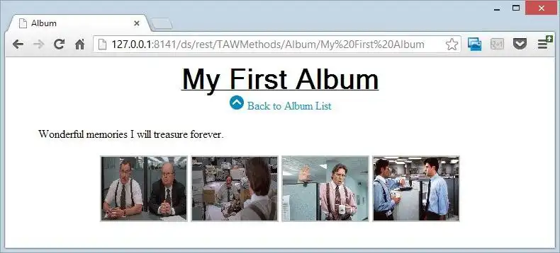 Muat turun alat web atau aplikasi web AlbumWebsite