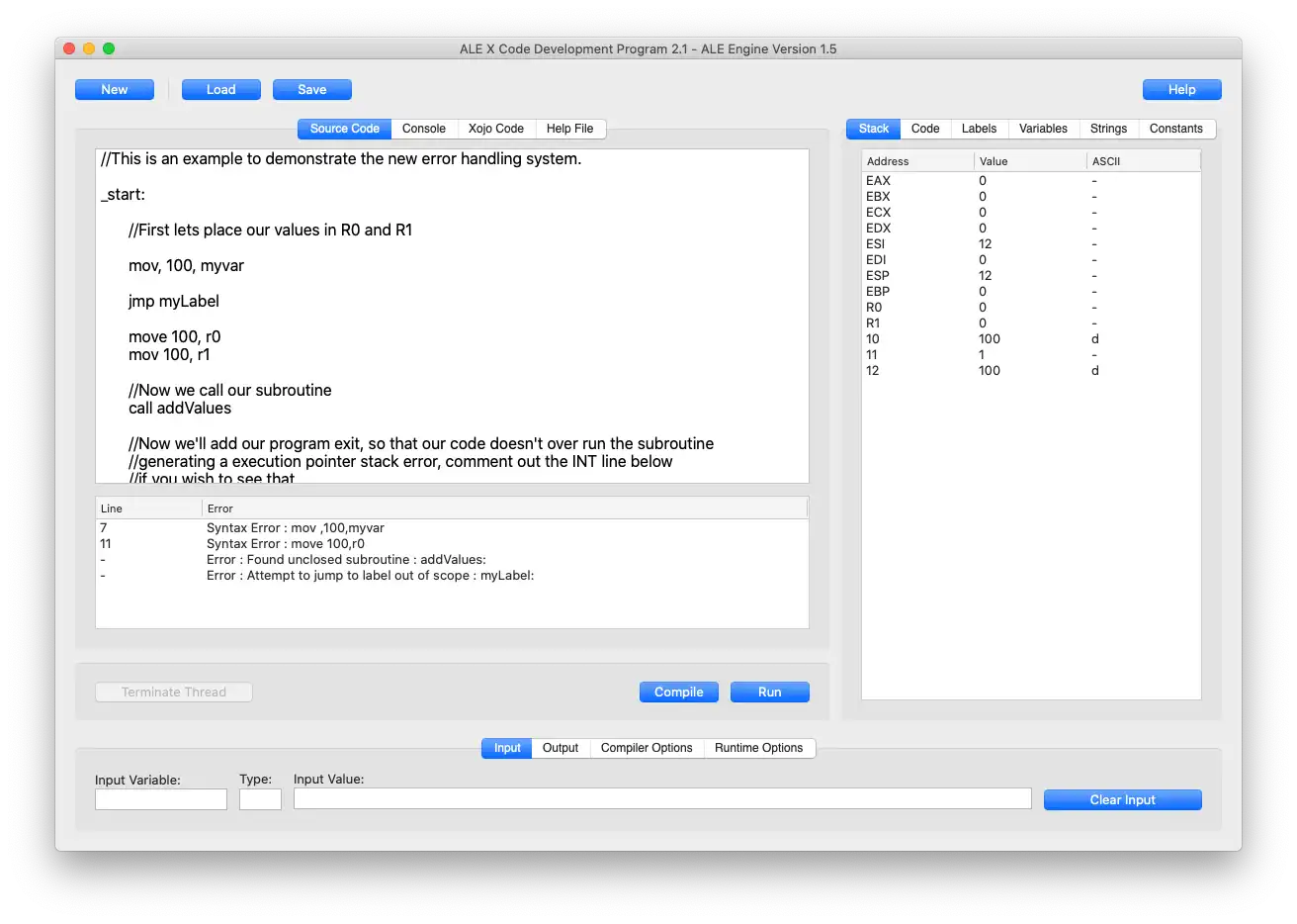 Завантажте веб-інструмент або веб-програму ALE Assembly Language Engine