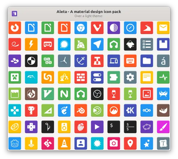 웹 도구 또는 웹 앱 Aleta 아이콘 팩 다운로드