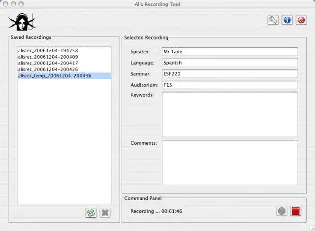 Download web tool or web app Alis Recording Tool