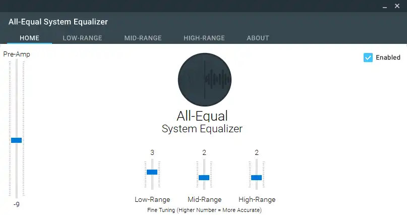 Загрузите веб-инструмент или веб-приложение All-Equal (для Equalizer APO)
