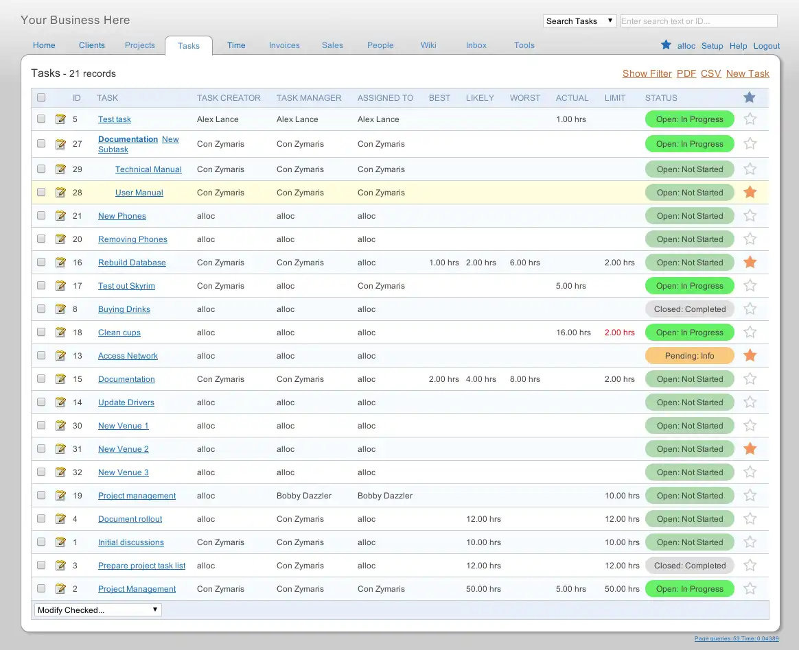 Download web tool or web app allocPSA