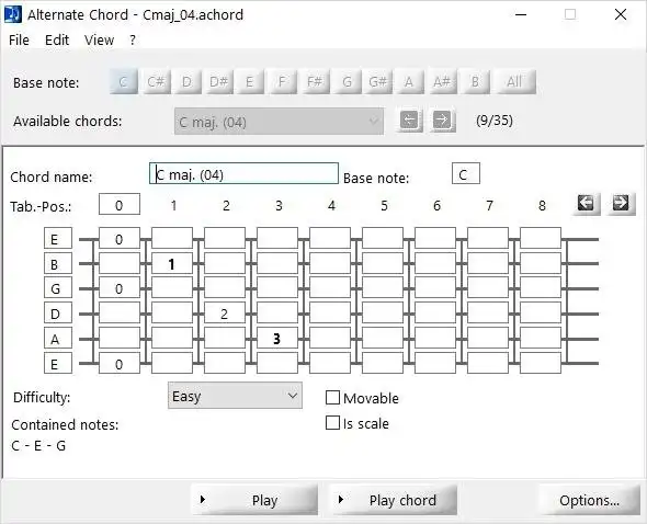 Download web tool or web app Alternate Chord 1.910