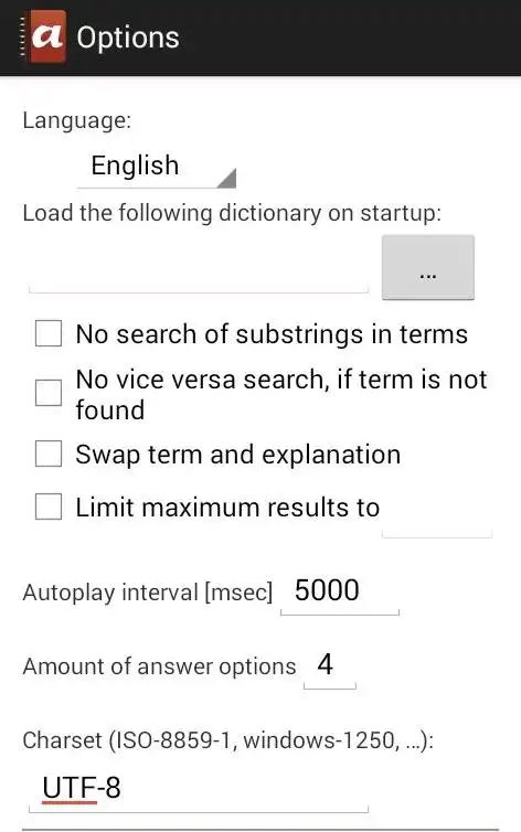 Загрузите веб-инструмент или веб-приложение Alternate Dictionary Android 1.630
