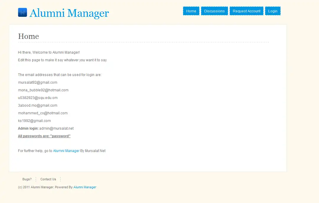 Download web tool or web app Alumni Manager