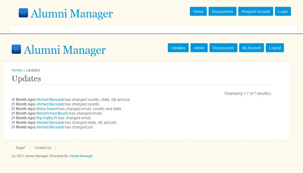 Download web tool or web app Alumni Manager