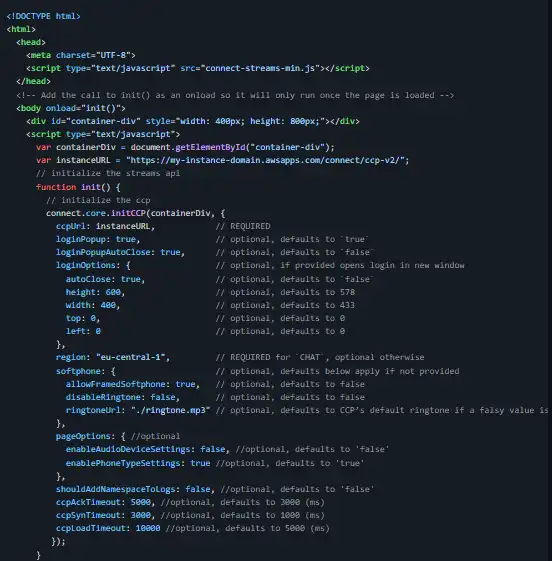 Download web tool or web app Amazon Connect connect-rtc-js