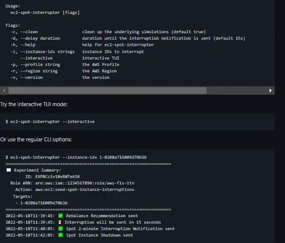 Scarica lo strumento Web o l'app Web Amazon EC2 Spot Interrupter