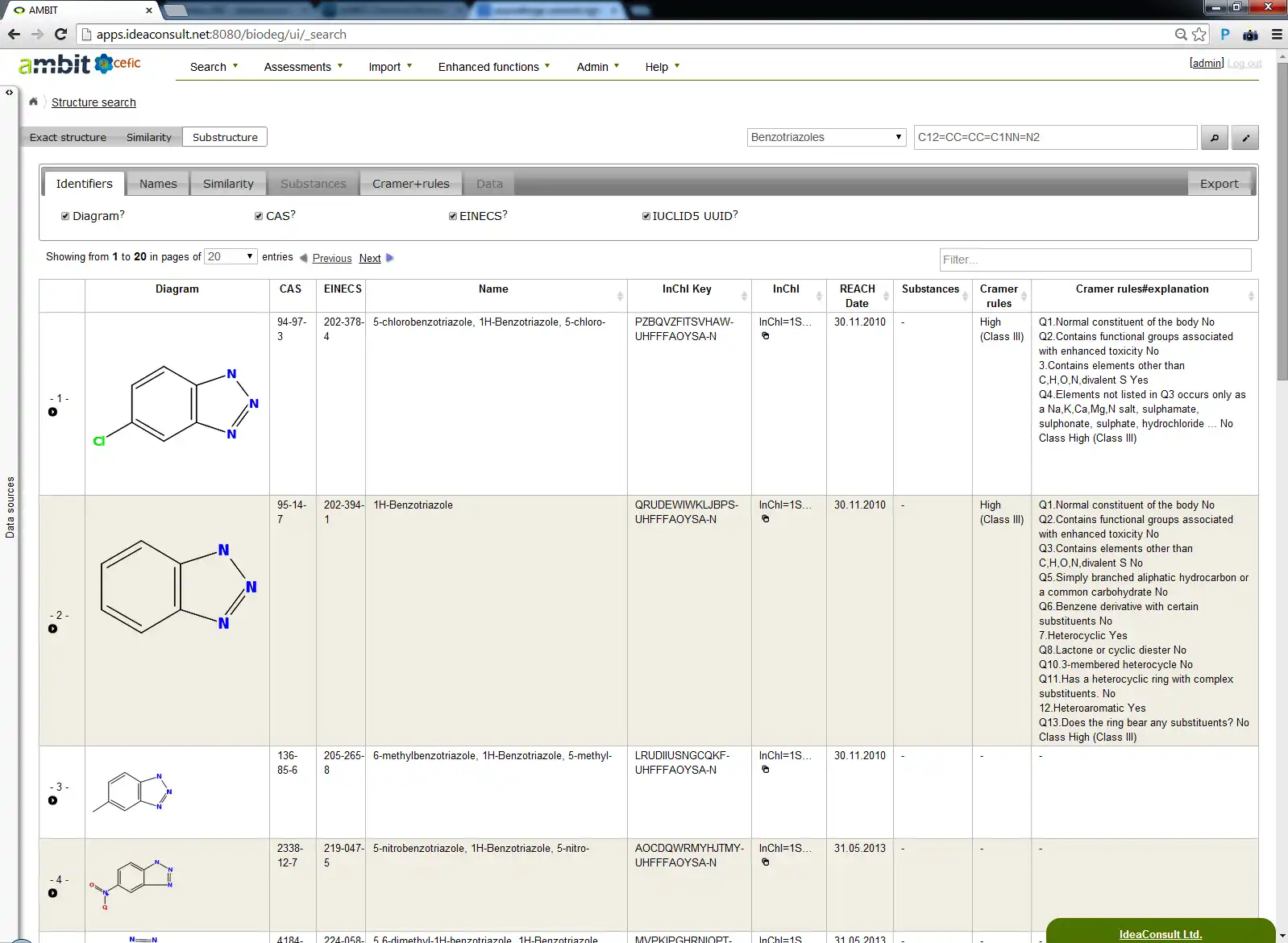 Download web tool or web app AMBIT:Chemical Structure DBWeb Service  to run in Linux online
