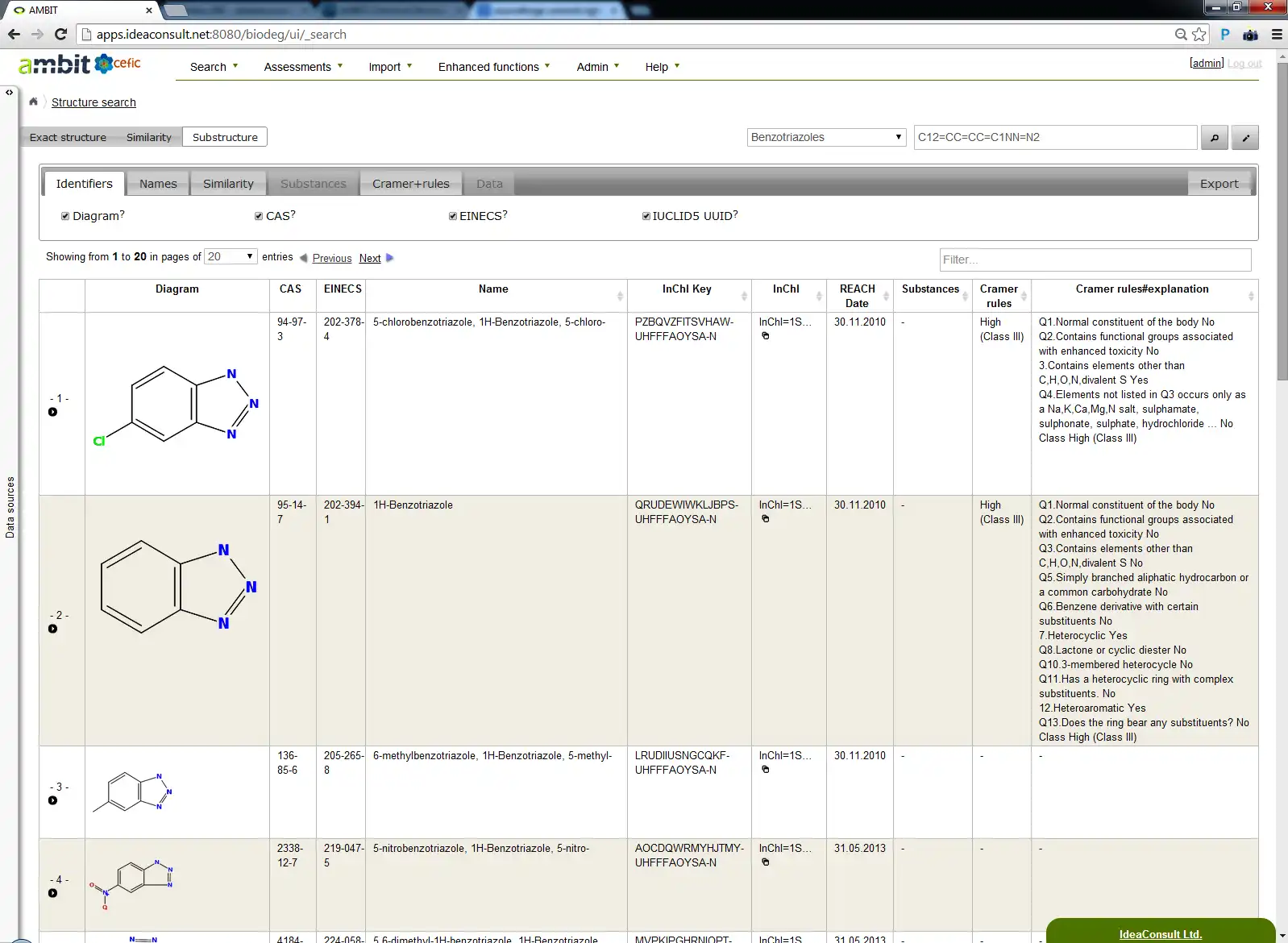 Descărcați instrumentul web sau aplicația web AMBIT:Chemical Structure DBWeb Service pentru a rula online în Linux