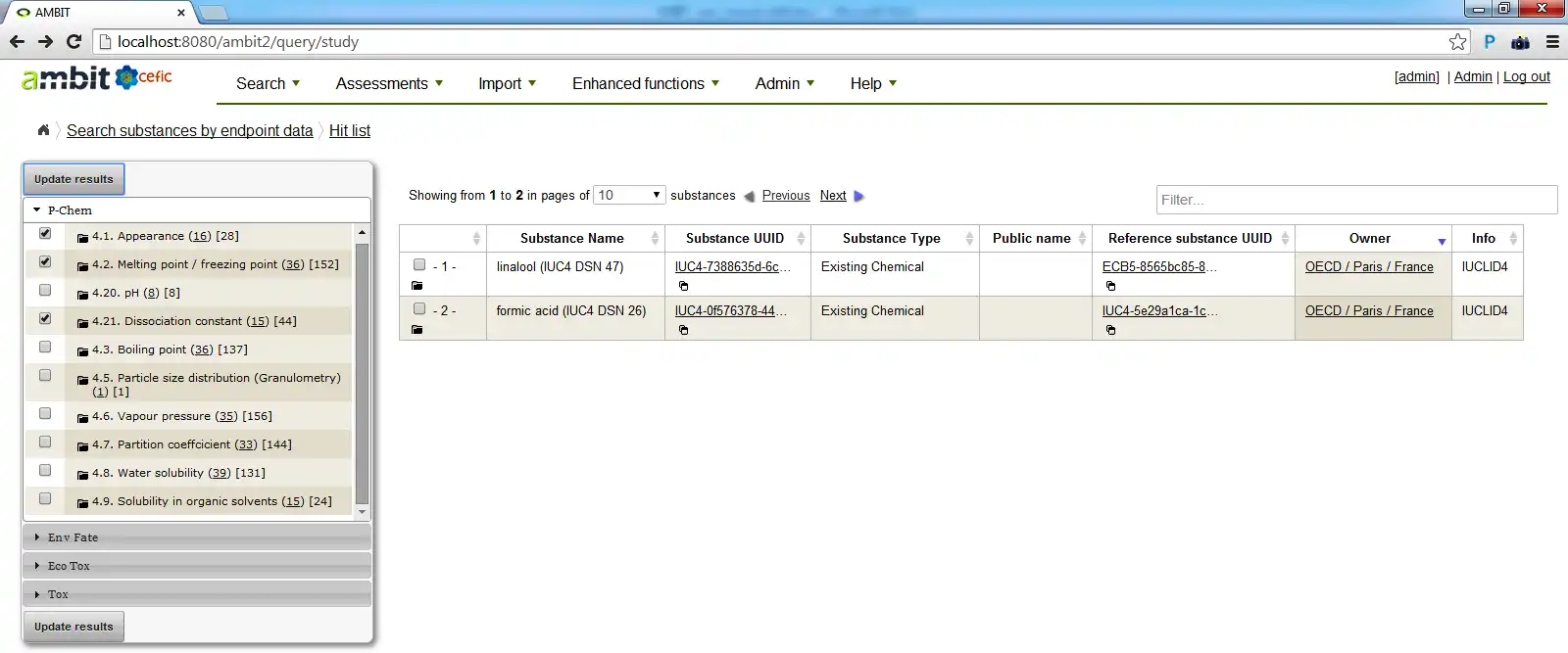 Download web tool or web app AMBIT:Chemical Structure DBWeb Service  to run in Linux online