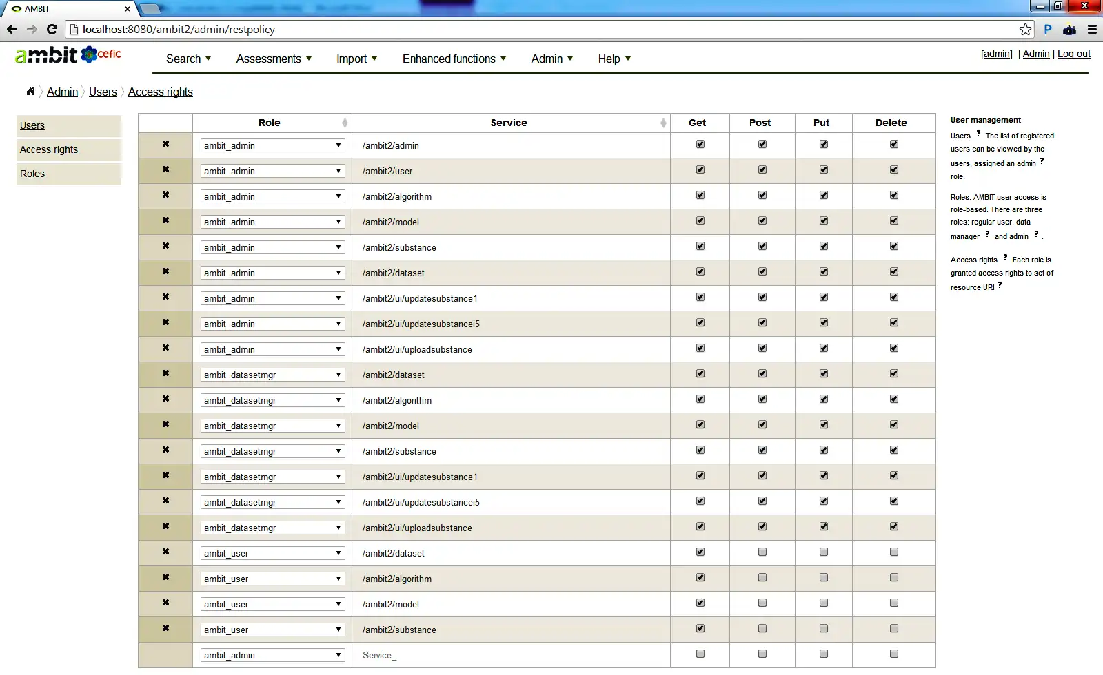 Download web tool or web app AMBIT:Chemical Structure DBWeb Service  to run in Linux online