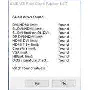 Download gratuito dell'app AMD/ATI Pixel Clock Patcher 1.4.13 Linux per l'esecuzione online in Ubuntu online, Fedora online o Debian online
