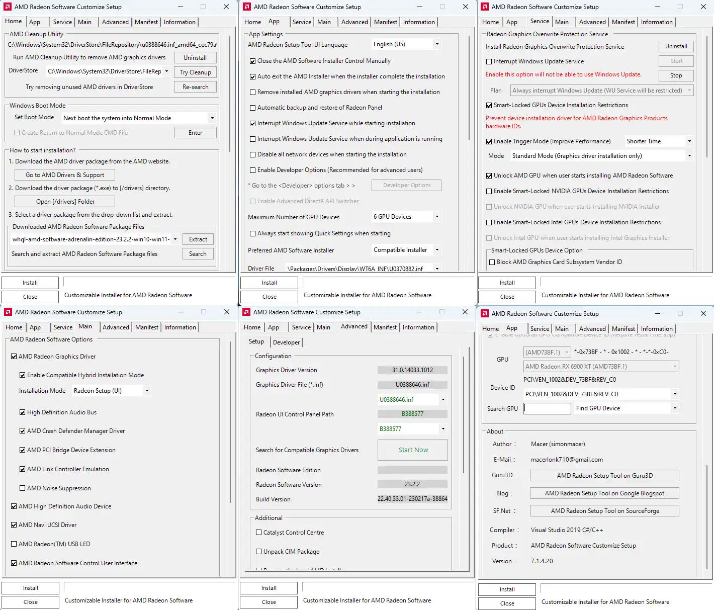 Download web tool or web app AMD Radeon Setup Tool Project