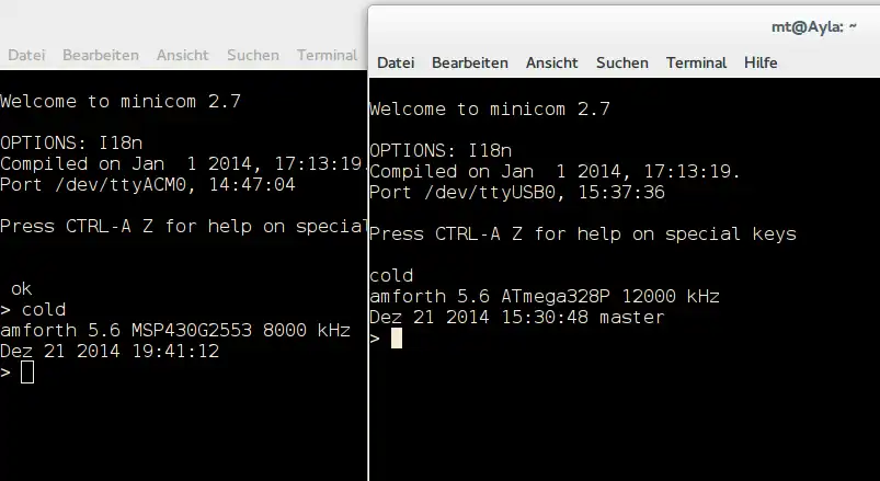 Muat turun alat web atau aplikasi web amforth: Interpreter on Microcontrollers