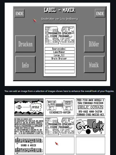 Muat turun alat web atau aplikasi web amiga-label-maker