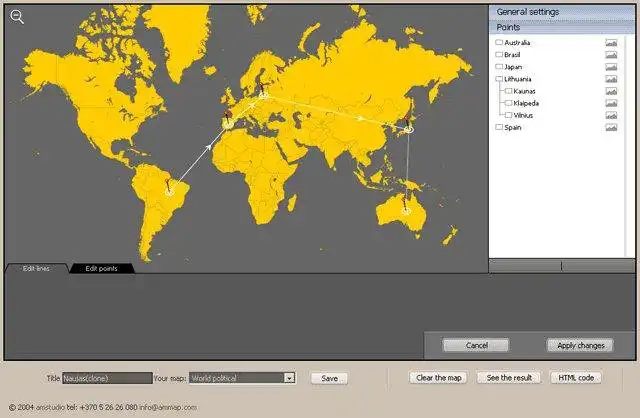 Завантажте веб-інструмент або веб-програму ammap