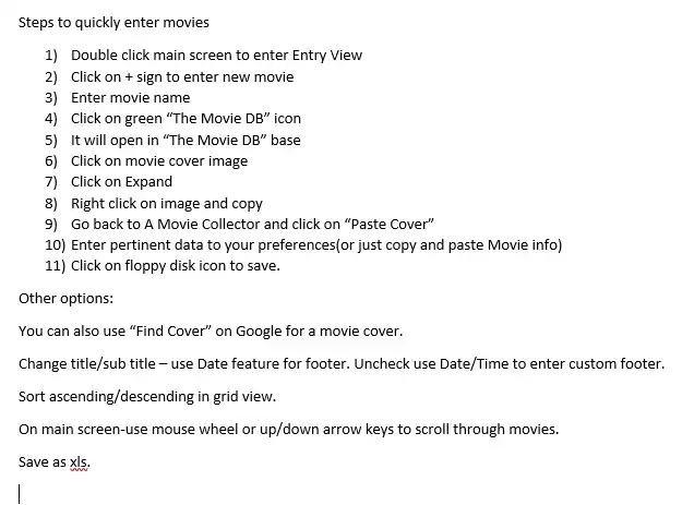 Download web tool or web app A Movie Collector