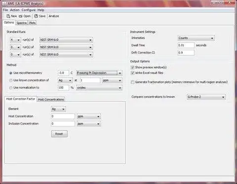 Faça o download da ferramenta da web ou do aplicativo da web AMS Laser Ablation Software ICPMS