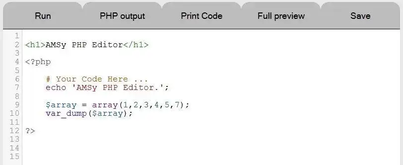 Download web tool or web app AMSy PHP Editor