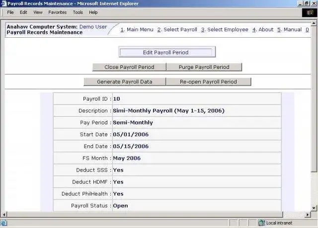 Download web tool or web app Anahaw Open Payroll System