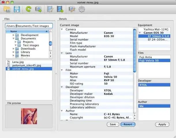 Download webtool of webapp AnalogExif