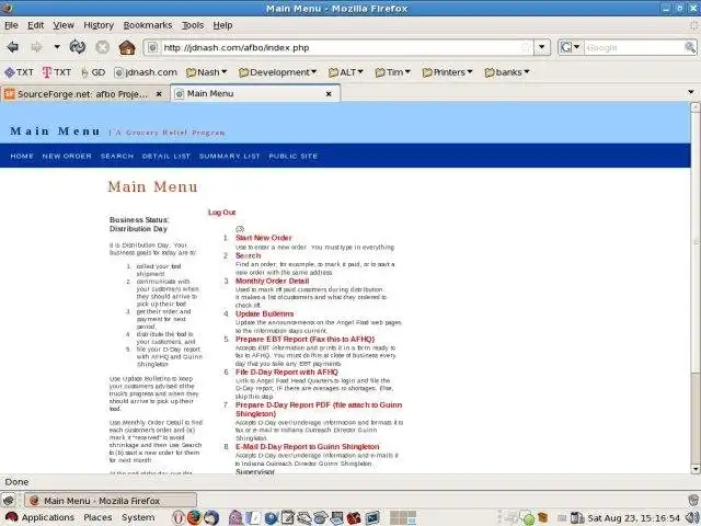 Mag-download ng web tool o web app na Angel Food Host Site Back Office (AFBO)