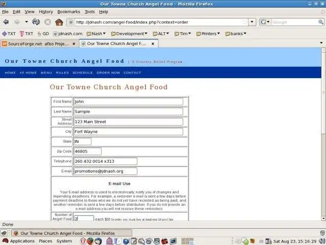Muat turun alat web atau aplikasi web Angel Food Host Site Back Office (AFBO)