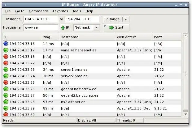 Descargue la herramienta web o la aplicación web Angry IP Scanner