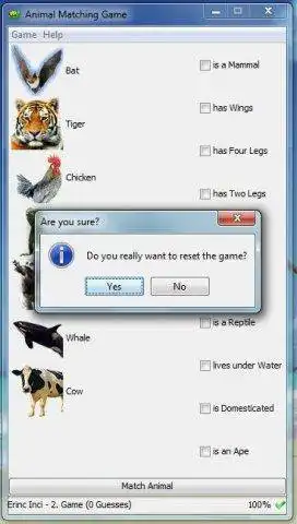 Download web tool or web app Animal Matching Game to run in Windows online over Linux online