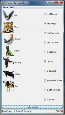 Windows'ta çevrimiçi Linux üzerinden çevrimiçi çalıştırmak için web aracını veya web uygulamasını indirin Animal Matching Game