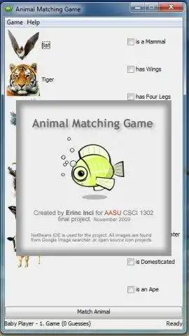Download web tool or web app Animal Matching Game to run in Windows online over Linux online