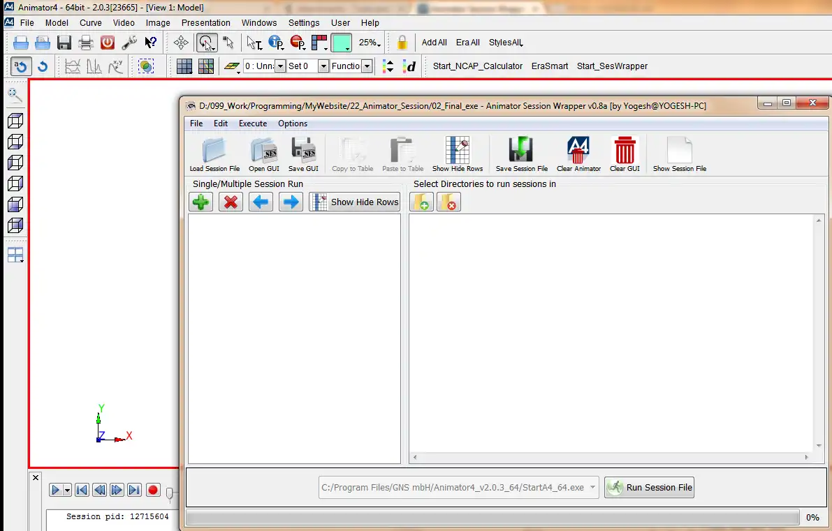 Download web tool or web app Animator Session Wrapper to run in Windows online over Linux online