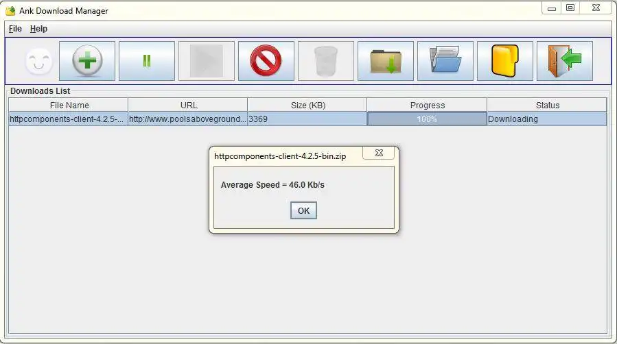 Unduh alat web atau aplikasi web Ank Download Manager